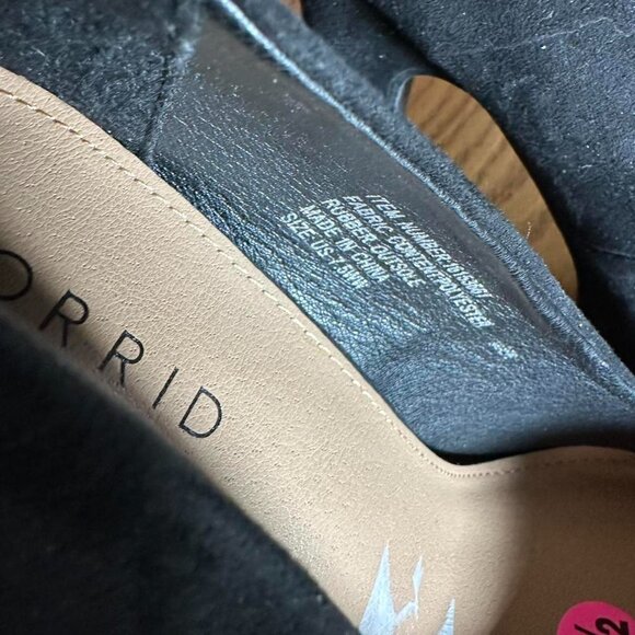 Torrid Platform Pumps Black Size 7.5 - Faux Suede Black (WW) - Picture 6 of 8